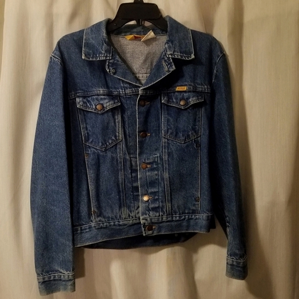 Medium Vintage Rustler Denim Blue Jean Jacket